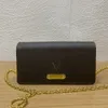 Designer -Geldbörsen für Frauen Leinwand Beutel Abend Clutch Zippy Chain Brieftasche Geldbörse Telefon Schlingenbeutel