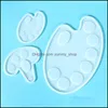 Molds Resin Sile Palette Paint Tray Epoxy Diy Craft Jewelry Tool Drop Delivery Tools Equipment Dhgarden Dhhsp