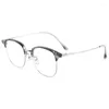 Óculos de sol Quadros Firada Moda Ultra Light Anti -Blue Glasses Retro confortável Titanium Eyewear Prescription Ofeysses Men 122634Y