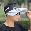 VISURE BRIM BRIM MEN Hat Sun Cappello Retrattile Visor Vispolta Top Capite Stripe Magic Tape per escursioni per escursioni per escursioni per escursionismo Y240417