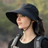 Summer Designer szerokie czapki do damskich na zewnątrz Ochrona szyi UV-Anti Sunhats Kobiety Visors Outdoor Hat Plaże wędkarstwo wędkarskie szal swobodny krem ​​przeciwsłoneczny