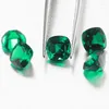 Loose Diamonds Lab Grown Emerald Cushion Shape 6x6mm Columbia Green Hydrothermal Emerald Stone