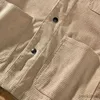 T-shirts masculins pour hommes nouveaux chemises décontractées veste de vêtements de travail rétro japonais printemps et ajustement de la revers au revêtement multi-poche mince top fashion