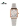 Womens fashion wrist skin strap watch womens waterproof watch niche square watch