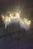 Led Fluffy Feather Antlers Headband Christmas Glowing Light Up 번쩍이는 사슴 귀 머리 밴드 의상 팬시 코스프레 파티 장식 6449621