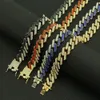 Designer halsbandstillbehör Set Color Diamond Geometric Square Kuba Chain Halsband Överdriven herrguldkedja