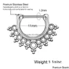 Neusringen neushoornringen neuzen noppen roestvrij staal septum klikring kraakbeen helix tragus hoepel daith oorbellen scharnierende segment pier dhv9f