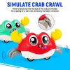 Crawling Crab Tymy Time Baby Sensory Toys Enfant Learning Crawl Toddler Development Babies Interactive Walking Birthday Gift 240408