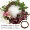 Decorative Flowers Rattan Wreath Garland Hoops DIY Supplies Frames Circles Making Flower Wreaths Front Door Christmas