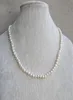 100 Naturalna biżuteria perłowa biała kolor 56 mm dziewczyna Freshwater Pearl Naszyjnik Weddna przyjęcie urodzinowe Prezent 284O3866652
