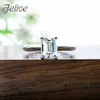 Felice 2ct D Color Emerald Cut Engagement Ring 925 Sterling Silver Gold Plated Solitaire Rings Jewelry Fine 240417