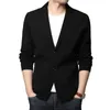 Sweaters masculinos Cardigan Sweater for Men Jacket elegante colarinho de lã de lã de lã de outono/inverno Escritório