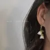 Stud Earrings Korean Fashion Pink Tulip Ears Punk Personality Cross Water Drop Star Asymmetric Charm Women Party Wedding Jewelry Gift