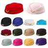 YLW5 Berets Stewardess Hat Béret Hat Women Air Hostesses Hat Party Cosplay Formal Uniform Caps Accessory Party Chaps Costume D240418