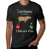 Herren Polos Capybara ruft an. Ich muss T-Shirt süße Tops Sommerkleidung plus Größe Schnelltrockne lustige T-Shirts für Männer