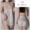 Casual Dresses Summer Korean Style And Spring Sexy Deep V Lace Loose Satin Temptation Suspender Skirt Dress Vintage Elegant Trendy Clothes