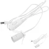 Dekorativa blommor 2 PCS Power Cable E12 Saltlampa tråd Himalayan Plastlättsladdbrytare koppar koppar