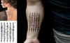 Escrituras budistas braço 3d tatuagens angelina jolie tatuagem temporária adesiva com parágrafo de alta qualidade mulheres sexy maquiagem76677735