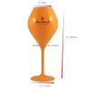 ワイングラスワイングラス6x Veuve Clicquot Shampagne Glazen OrangeカクテルグラスアクリルカップドロップデリバリーホームガーデンキッチンDHR7p