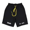 High version American fashion RHUDE co branded embroidered casual pants High street loose drawstring shorts