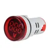 New Mini Digital Voltmeter 22mm Round AC 12-500V Volt Voltage Tester Meter Monitor Power LED Indicator Pilot Lamp for Car Trucks RV