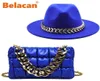 Fedora Chapeaux Femmes ACCESSOIRES DE LUXE ACCESSOIRES GOLL SAG SET SET des dames en cuir Tote Église élégante Wild Jazz Top Hat Party 2207256922695