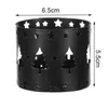 Ljusstakar Creative Christmas Candlestick Iron Hollow Snowflake Holder Merry Party Decorations for Home Table Ornaments