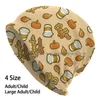 Berets Pumpkin Spice Latte Coffee Fall Herfst Woman Girl Mask Face Beanies Gebreide hoed Season Trend en