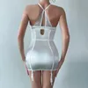 Diccvicc Sexy Lingerie for Women See Through Satin Mini Dress Luxury Indoor Pajama Erotic Underwear Secret Clothes 240408