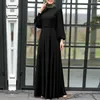 Ethnic Clothing Women's Muslim Dress Summer Simple Elegant Temperament Robe Islamic Dubai Arab Malaysia Maxi Kaftan Daily Casual