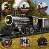 Traccia della ferrovia per auto per treni di natale elettrica percorsi a vapore Motore Locomotivo Modello Diecast Game Educational Game Toys for Children 240402