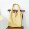 Vente de sac Canvas Feme Feme Couleur solide simple Sacs portables décontractés Femmes Femmes Shopping Twill Centant Handsbag Opbergtas