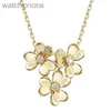 Vita da design del marchio Vancelfe di lusso Vancelfe Vancelfe Vendi Golden High Clover Necklace Flower Pendant Beliello di alta qualità