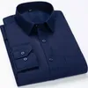 Men's Dress Shirts 2024 Mens Business Shirt Long Sleeve Solid Collar Non-iron Regular Fit Office Smart Casual For Man Plus Size 8XL