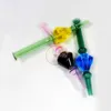 Nieuwste vriesbare vloeistof vulling kleurrijke pyrex glazen pijpen filter handpipes sigarettenhouder dabber tips draagbare innovatieve rookolie rigs stro handbuis