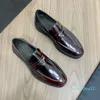 15A Fashion Dress Chaussures plate-forme basses chunky Casual Leatherl High Heel Brun Brown Desiger Man Taille 38-45