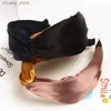 Headbands New Simple Super Immortal Color Hairhoop for Women Pressed Hair with Wide Edges Matching and Versatile Fresh Hair Clip Headband Y240417