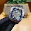 Men Watch Sapphire Fully Rm010 Mechanical Automatic Movement Richa Rubber Watchband Top Swiss Wristwatches