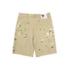 GALLREY TEE DEPTS Designer Short Pants Top Quality Luxury Fashion Shorts Colorful Hand-Painted Speckler Mönster Ljus Khaki Casual Shorts Unisex Summer