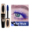 Mascara 5D colorato Mascara Styling duratura impermeabile blu secco blu arriccio