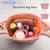 Bolsa de bolsas de cosméticos em Tinberon Pink Liner Tote Organizer inserir maquiagem portátil caixa de grande capacidade interna