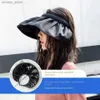 Visors Letnie czapki dla kobiet szerokie porześ pusta lady kapelusz przeciwsłoneczny Słońce Sun Sun Hat Cap Caper Outdoor Cycling Portable Y240417