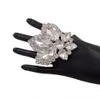 Cuier 7,5 cm kryształowy AB Glass Strass Regulowany pierścień dla kobiet Ogromny pierścień duży rozmiar ślubny biżuteria 240416