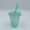 Waterflessen creatieve beker met lovertjes glitter pp plastic comfort straw fles drink mok zomer