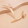 Dangle Earrings Exaggerated Geometry Long Curved Drop Fashion Aesthetics Thick Metal Triangular Women's Trendy Stage Jewelry