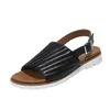 Sandálias Slippers Slippers Women Beach Sapatos de salto baixo de verão sandálias de fivela ao ar livre sapatos de verão Black Sliver White Casual Sapatos Tamanho 36-42