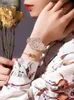 Armbanduhr Nibosi Mode Shiny Diamond Quartz Watch Ladies Luxury Brand Casual Women Rose Gold Armband Kristall Uhren Relogio Feminino D240417