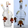 Twee stijl kopje glazen bongs kom stuk nagelrecycle Hookah bubbler Water pijp concentraat olieligingen dabber mannelijke gewricht in dikte glas