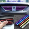 New Universal 10pcs 20cm Air Conditioner Outlet Decorative Strip U Shape Moulding Trim Strips Decor Car Styling Accessories