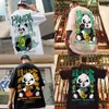 Herren T -Shirts Tide 2021 Hip Hop Tees T -Shirt chinesische Stil Panda Haruku Loose Männer Tops lässig Sommer übergroß